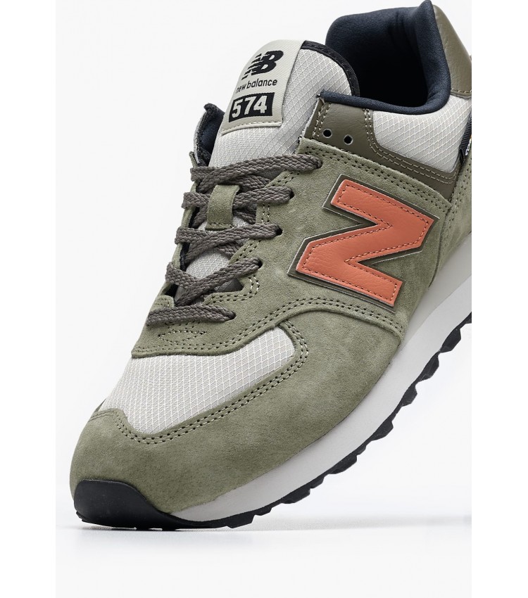 Ανδρικά Παπούτσια Casual 574.Sd Λαδί Δέρμα Καστόρι New Balance