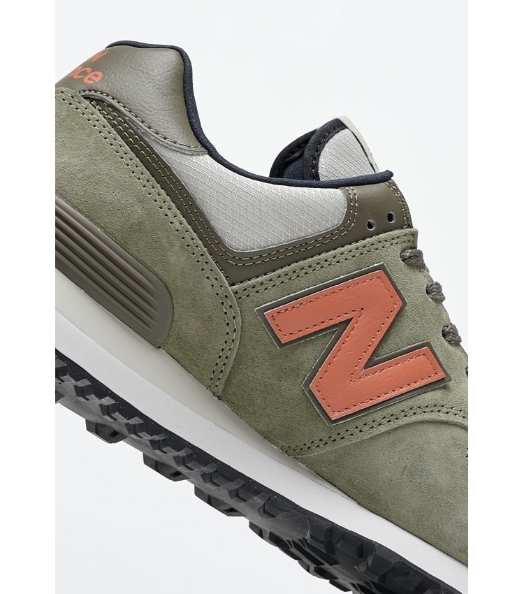 Ανδρικά Παπούτσια Casual 574.Sd Λαδί Δέρμα Καστόρι New Balance