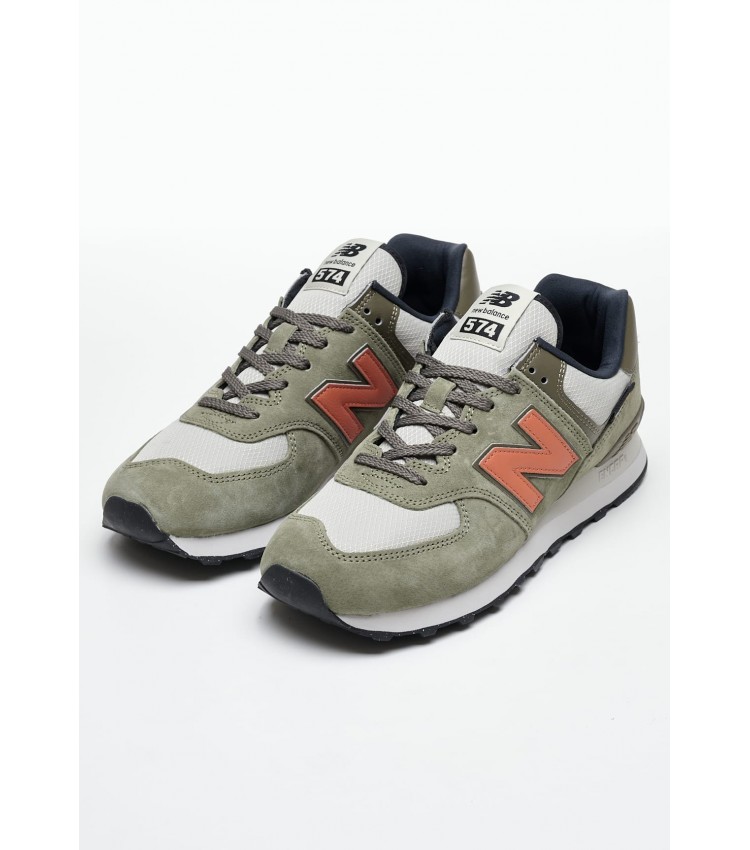 Ανδρικά Παπούτσια Casual 574.Sd Λαδί Δέρμα Καστόρι New Balance