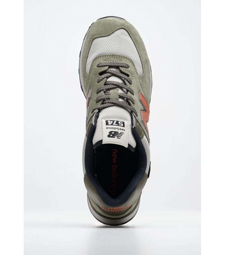 Ανδρικά Παπούτσια Casual 574.Sd Λαδί Δέρμα Καστόρι New Balance