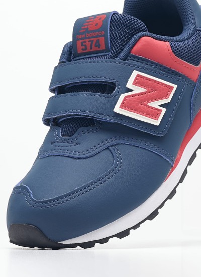 Kids Casual Shoes 574.B Black ECOleather New Balance
