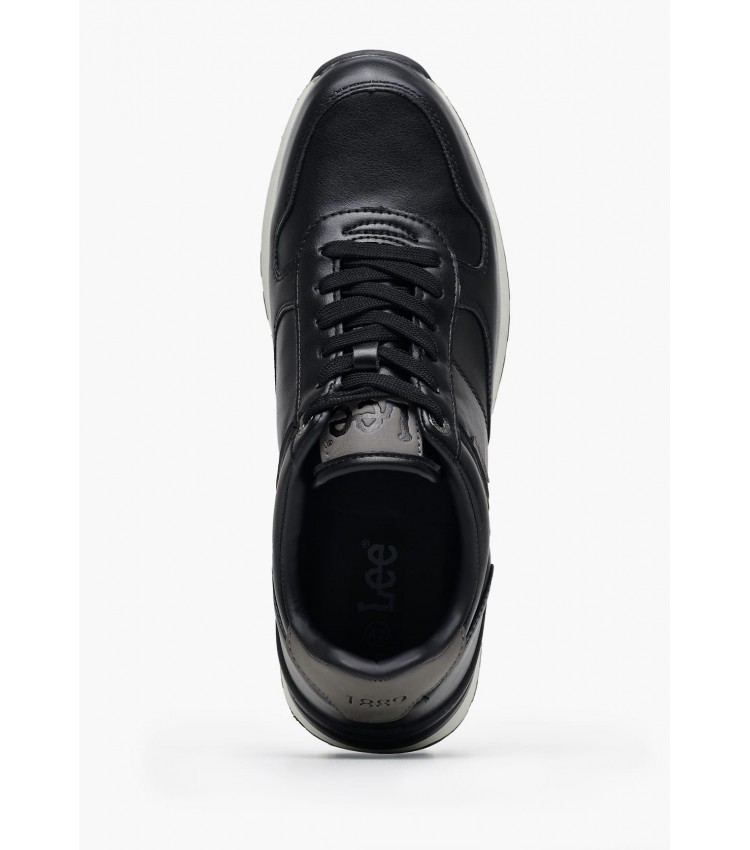 Men Casual Shoes Leander Black ECOleather Lee