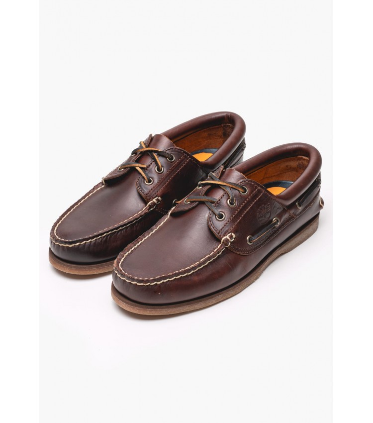 Men Sailing shoes 76015 Brown Leather Timberland