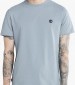 Men T-Shirts A2BPR LightBlue Cotton Timberland