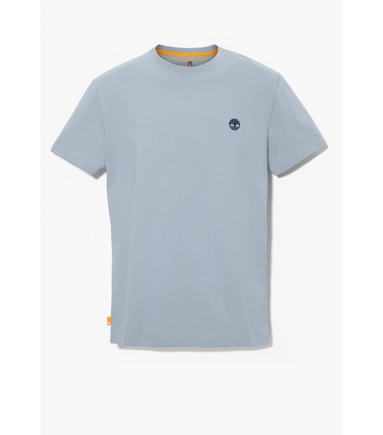 Men T-Shirts A2BPR LightBlue Cotton Timberland