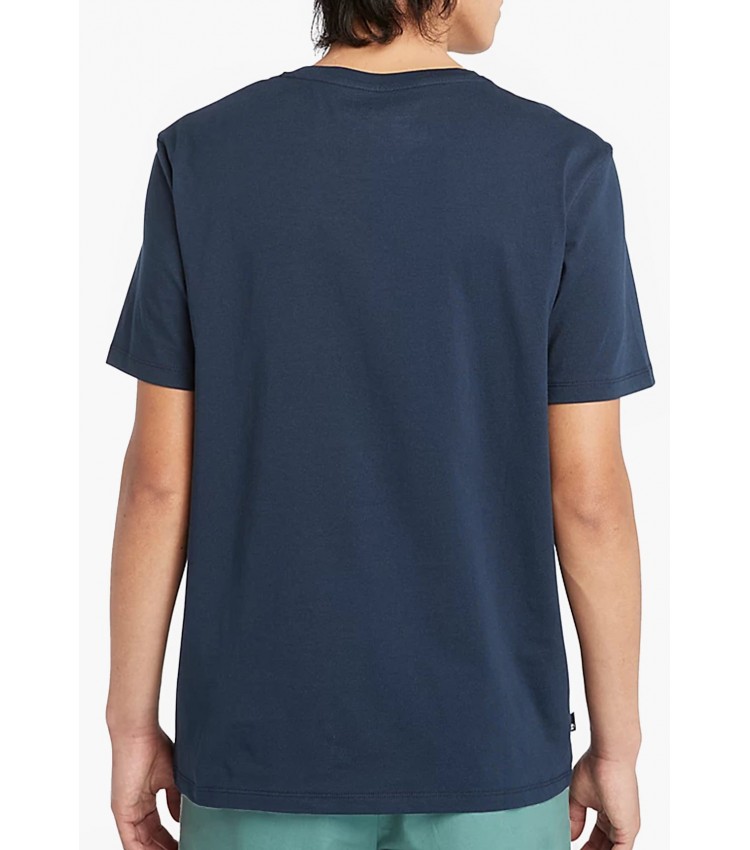 Men T-Shirts A2C2R.2 DarkBlue Cotton Timberland