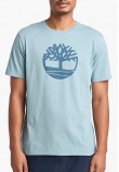 Men T-Shirts A2C2R.Ct Blue Cotton Timberland