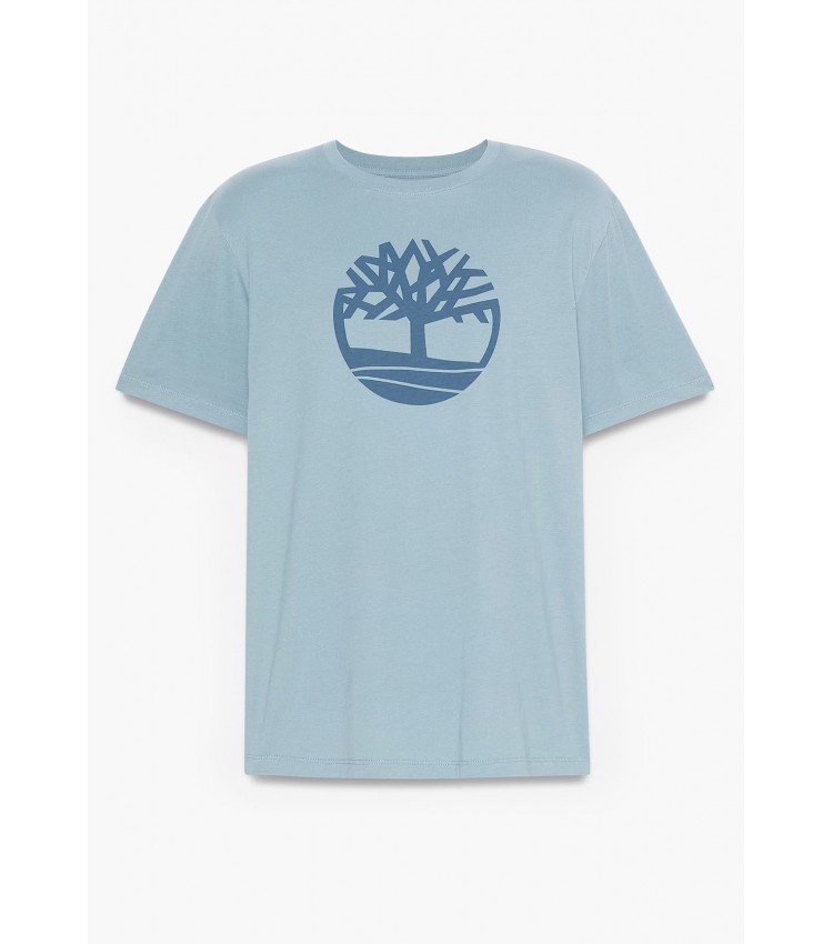 Men T-Shirts A2C2R.Ct Blue Cotton Timberland