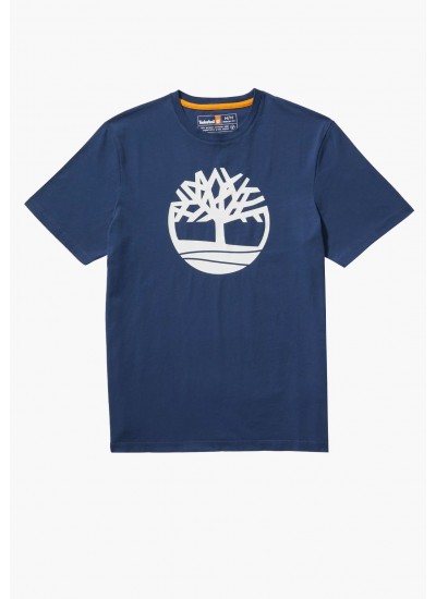 Men T-Shirts A2C2R Blue Cotton Timberland