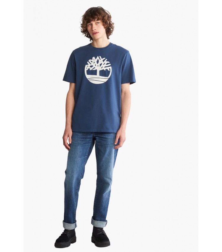 Men T-Shirts A2C2R Blue Cotton Timberland