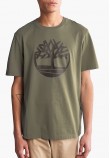 Men T-Shirts A2C2R Olive Cotton Timberland