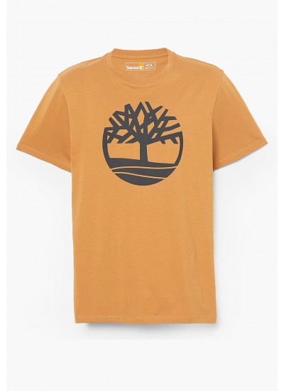 Men T-Shirts A2C2R Yellow Cotton Timberland