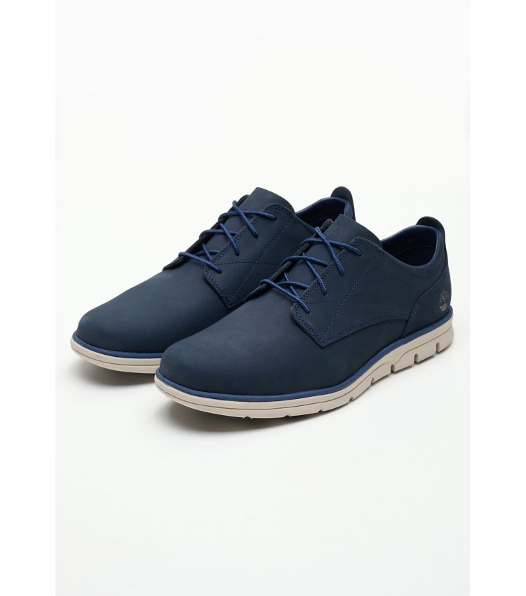 Men Casual Shoes A2C6N Blue Nubuck Leather Timberland