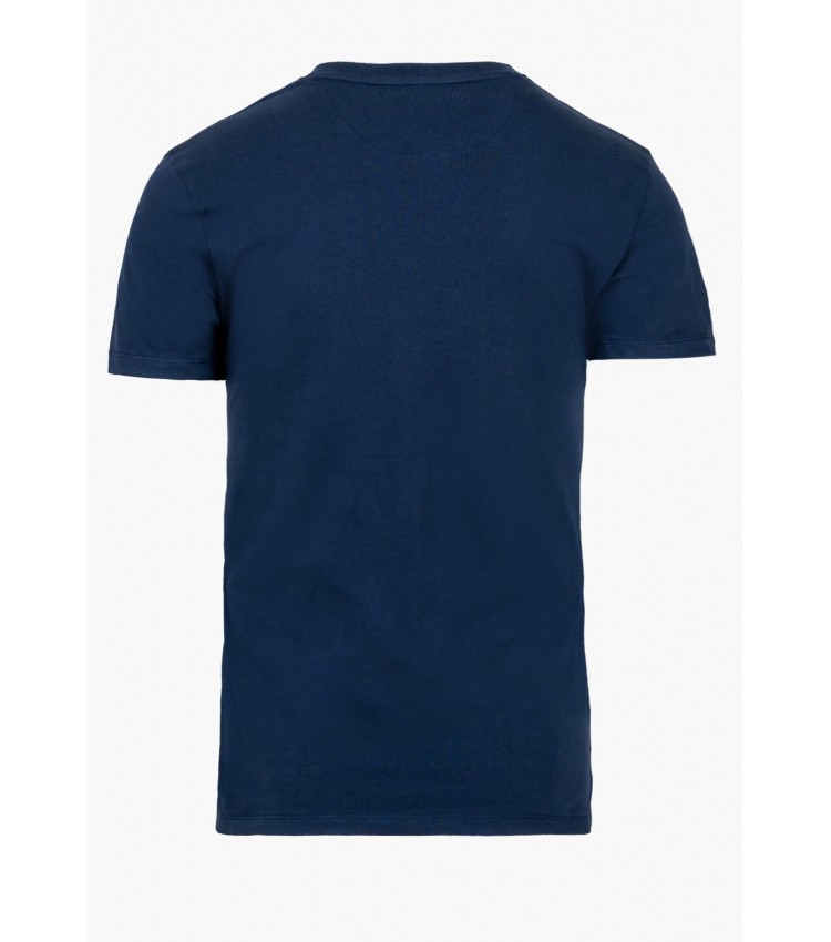 Men T-Shirts A2CQY.2 DarkBlue Cotton Timberland