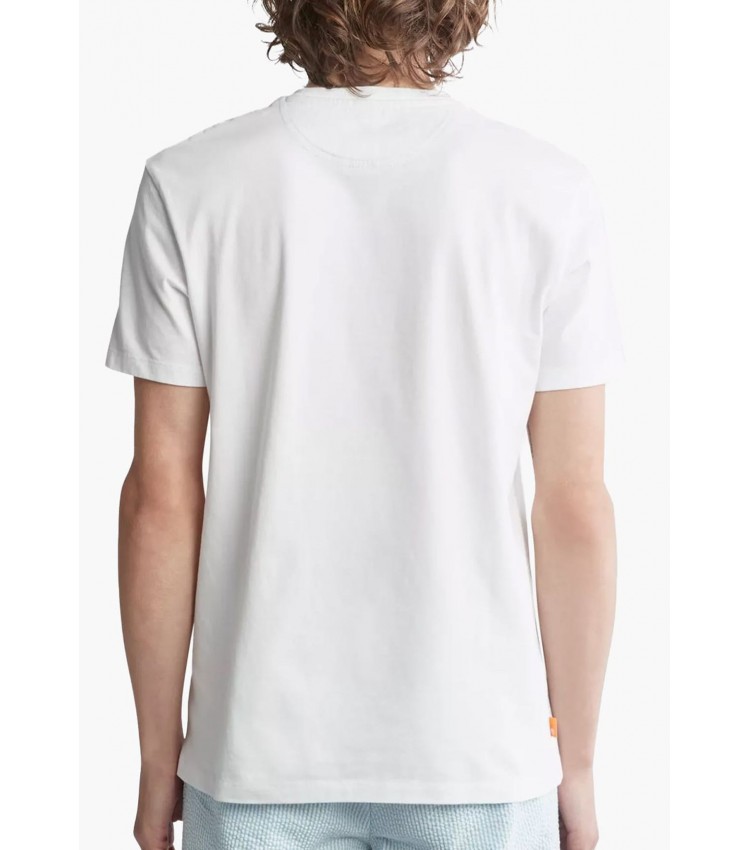 Men T-Shirts A2CQY White Cotton Timberland