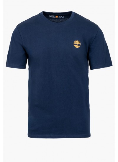 Men T-Shirts A2FKZ DarkBlue Cotton Timberland