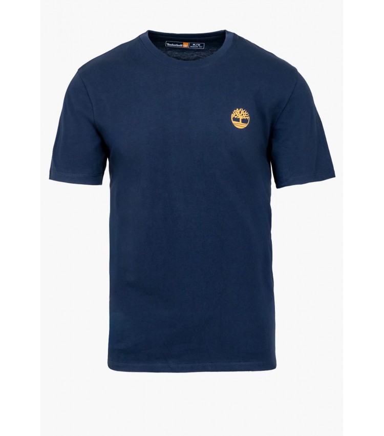 Men T-Shirts A2FKZ DarkBlue Cotton Timberland