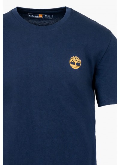 Men T-Shirts A2FKZ DarkBlue Cotton Timberland