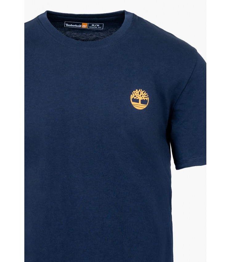 Men T-Shirts A2FKZ DarkBlue Cotton Timberland