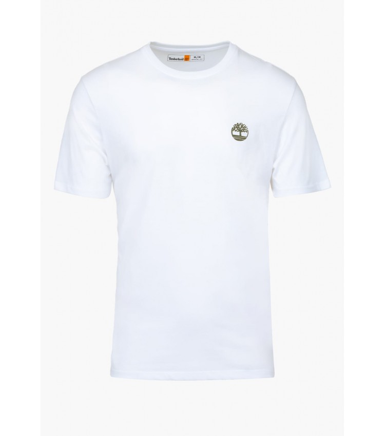 Men T-Shirts A2FKZ White Cotton Timberland