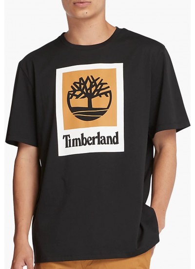 Men T-Shirts A5QS2 Black Cotton Timberland