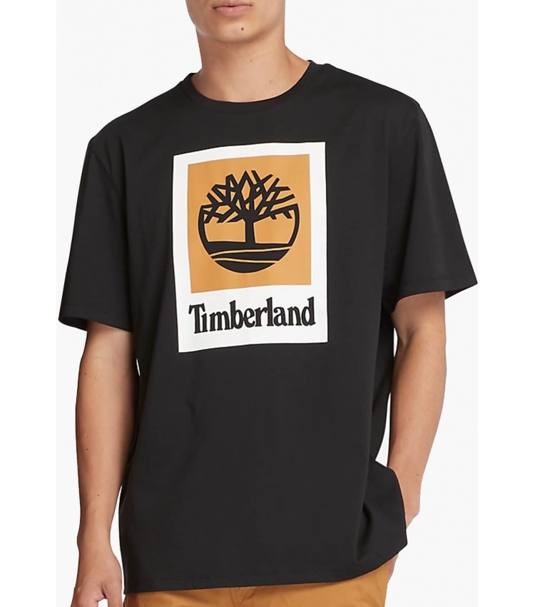 Men T-Shirts A5QS2 Black Cotton Timberland