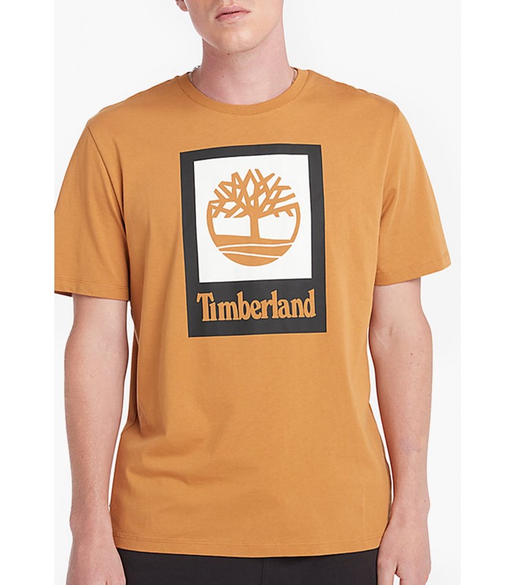 Men T-Shirts A5QS2 Yellow Cotton Timberland