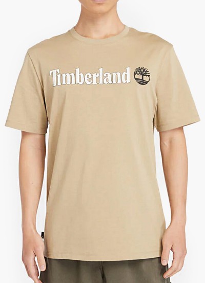 Men T-Shirts A5UPQ Beige Cotton Timberland