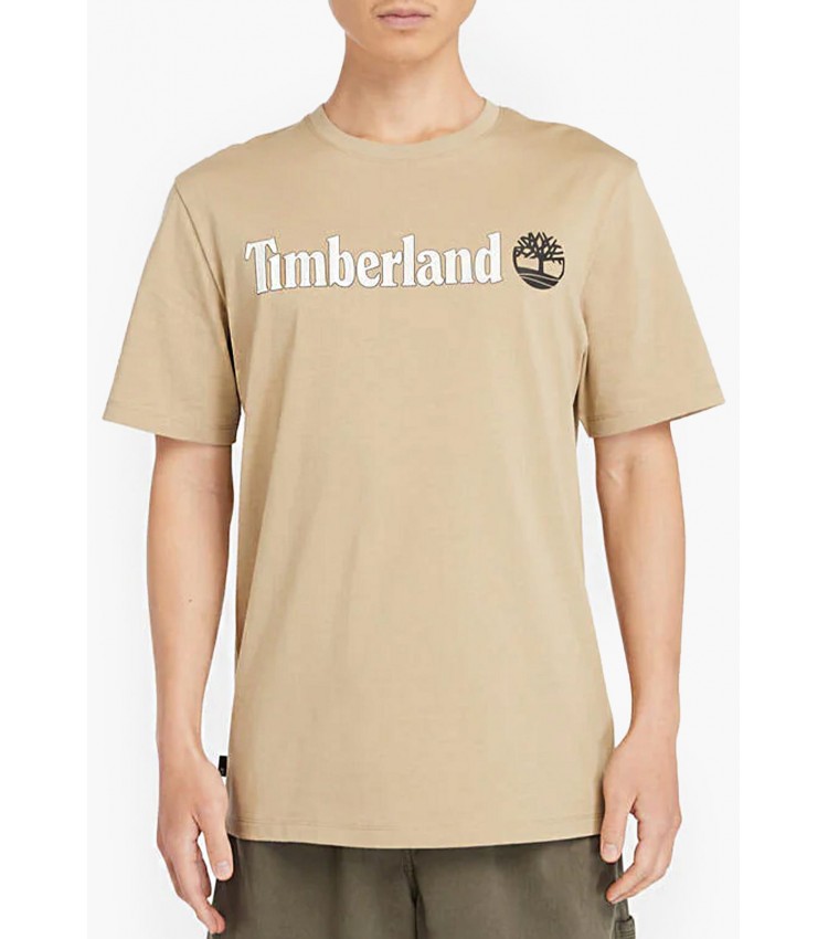 Men T-Shirts A5UPQ.Lp Beige Cotton Timberland