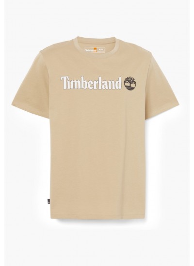 Men T-Shirts A5UPQ.Lp Beige Cotton Timberland