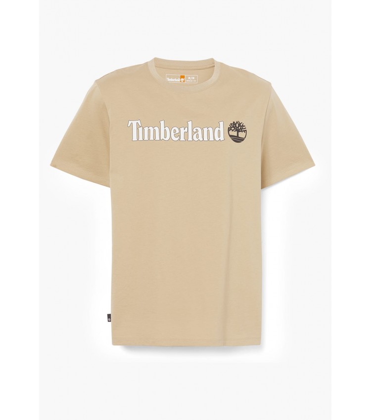 Men T-Shirts A5UPQ.Lp Beige Cotton Timberland