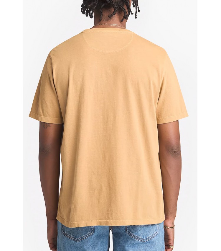 Men T-Shirts A5YAY Yellow Cotton Timberland