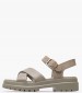 Women Sandals A63H4 Taupe Leather Timberland