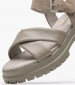 Women Sandals A63H4 Taupe Leather Timberland