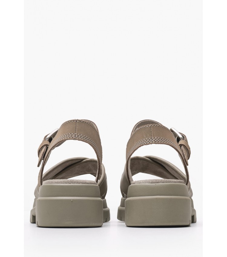 Women Sandals A63H4 Taupe Leather Timberland