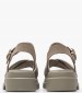 Women Sandals A63H4 Taupe Leather Timberland