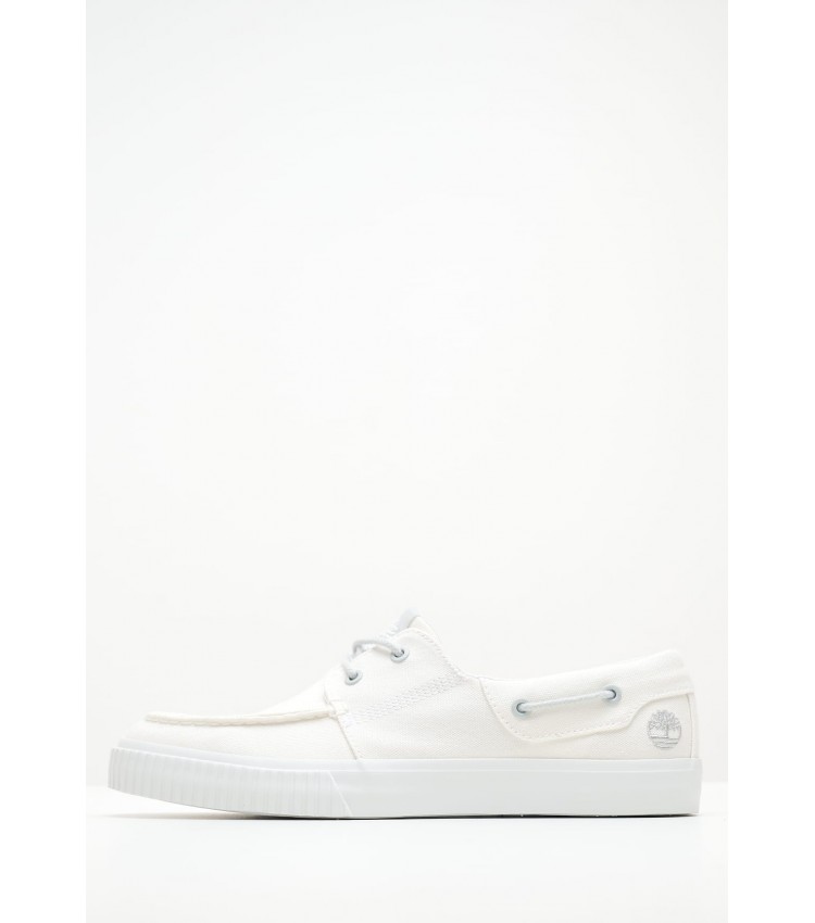 Men Casual Shoes A67R1 White Fabic Timberland