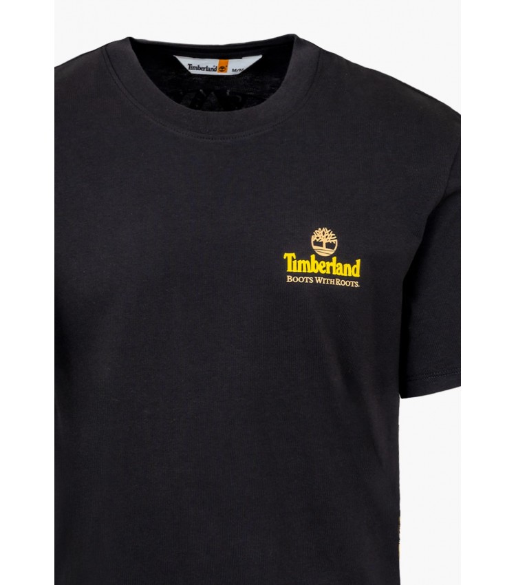 Men T-Shirts A6DG5 Black Cotton Timberland