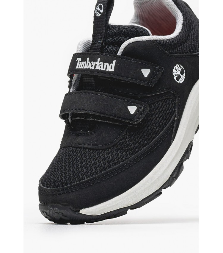 Kids Casual Shoes A6E1A Black ECOleather-Fabric Timberland