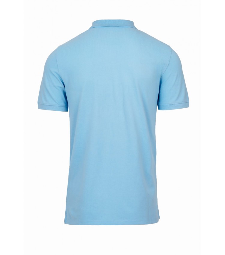 Men T-Shirts A6VDP LightBlue Cotton Timberland