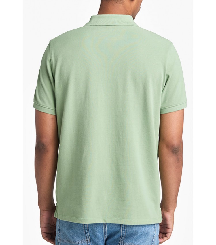 Men T-Shirts A6VDP Green Cotton Timberland