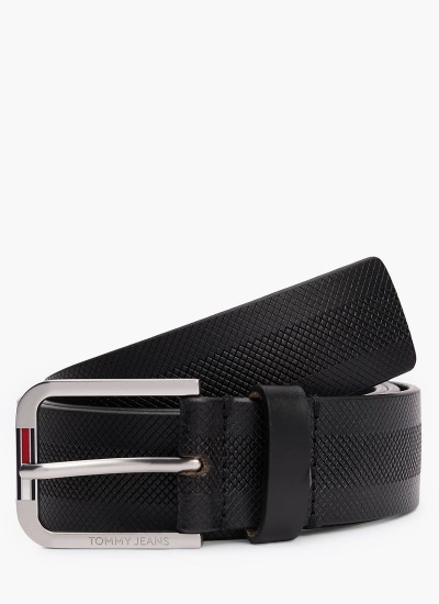 Ανδρικές Ζώνες Th.Mens.Belt Καφέ Δέρμα Tommy Hilfiger