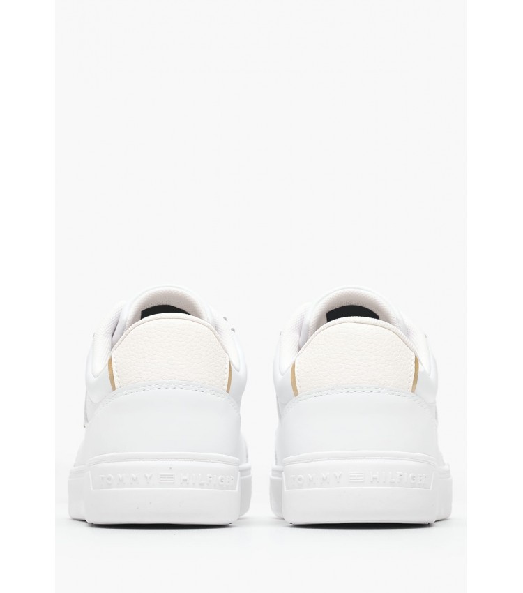 Women Casual Shoes Chic.Court White Leather Tommy Hilfiger