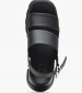 Women Sandals Low Chunky.City Black ECOleather Tommy Hilfiger