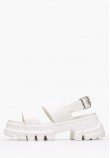 Women Sandals Low Chunky.City White ECOleather Tommy Hilfiger