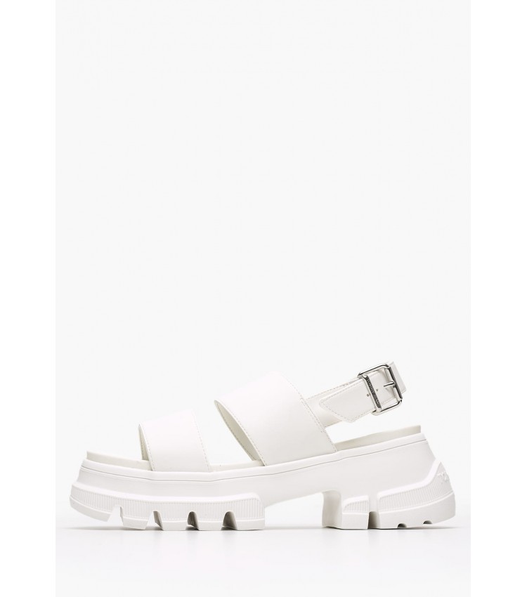 Women Sandals Low Chunky.City White ECOleather Tommy Hilfiger