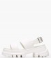 Women Sandals Low Chunky.City White ECOleather Tommy Hilfiger