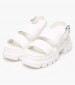 Women Sandals Low Chunky.City White ECOleather Tommy Hilfiger