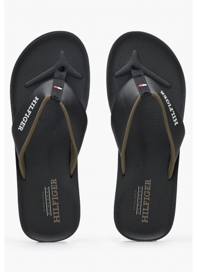 Men Flip Flops & Sandals Arizona.Bs.Nman Black ECOleather Birkenstock