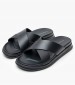 Men Flip Flops & Sandals Density.Sand Black Leather Tommy Hilfiger